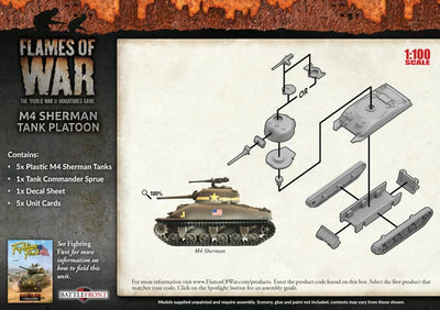 Flames of War: M4 Sherman Tank Platoon (Plastic) (UBX55)