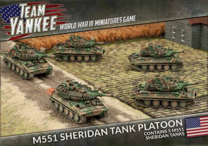 World War III: Team Yankee - M551 Sheridan Tank Platoon (WWIII x5 Tanks) (TUBX17)