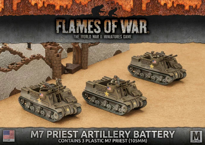 Flames of War: M7 Priest Armored Artillery Battery (Plastic) (UBX54)