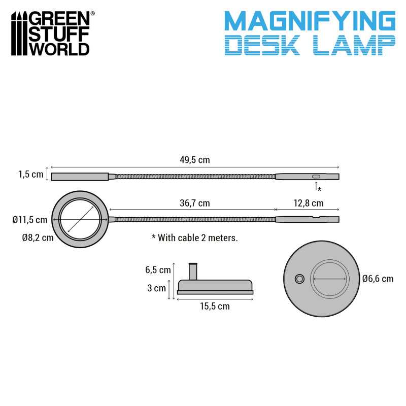 Magnifying desk lamp - Darth Black (Green Stuff World)