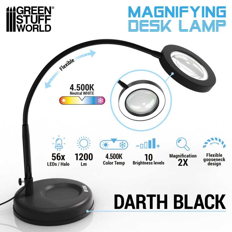 Magnifying desk lamp - Darth Black (Green Stuff World)