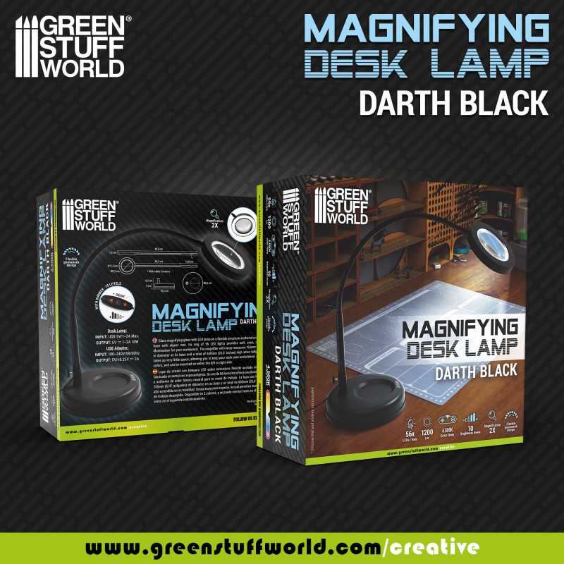 Magnifying desk lamp - Darth Black (Green Stuff World)