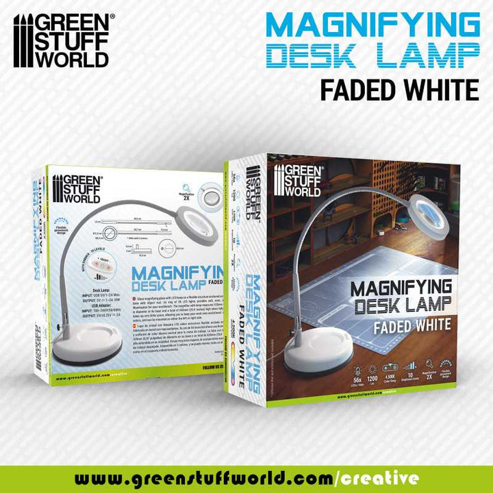Magnifying desk lamp - Faded White (Green Stuff World)