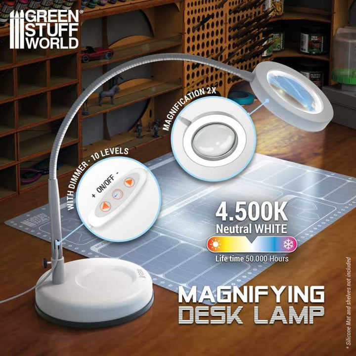 Magnifying desk lamp - Faded White (Green Stuff World)