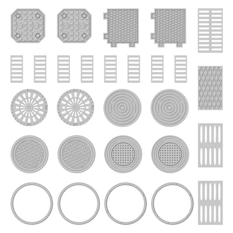 Manhole Covers 1:48-1:35 (Green Stuff World)