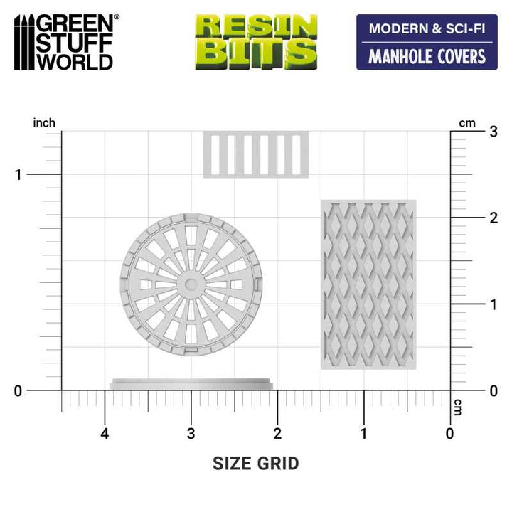 Manhole Covers 1:48-1:35 (Green Stuff World)