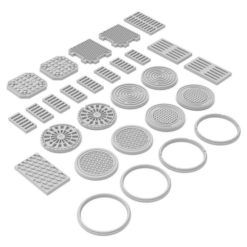 Manhole Covers 1:48-1:35 (Green Stuff World)