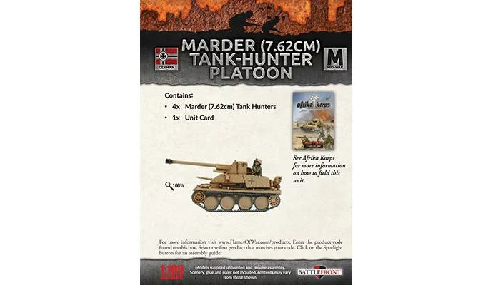 Flames of War: Marder (7.62cm) Tank-hunter Platoon (GBX101)