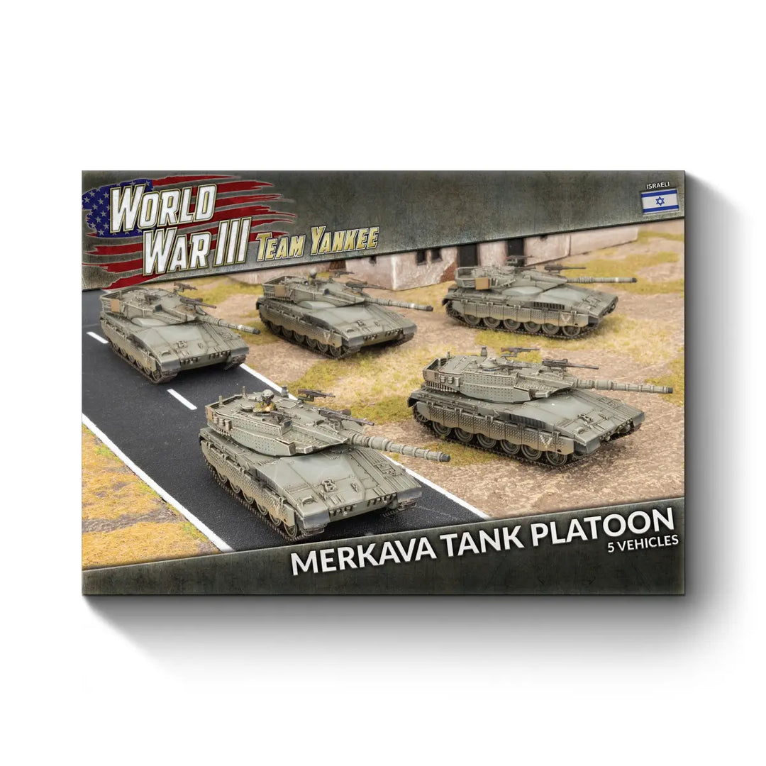 World War III: Team Yankee - Merkava 3 Tank Platoon (WWIII x5 Tanks Plastic) (TIBX10)