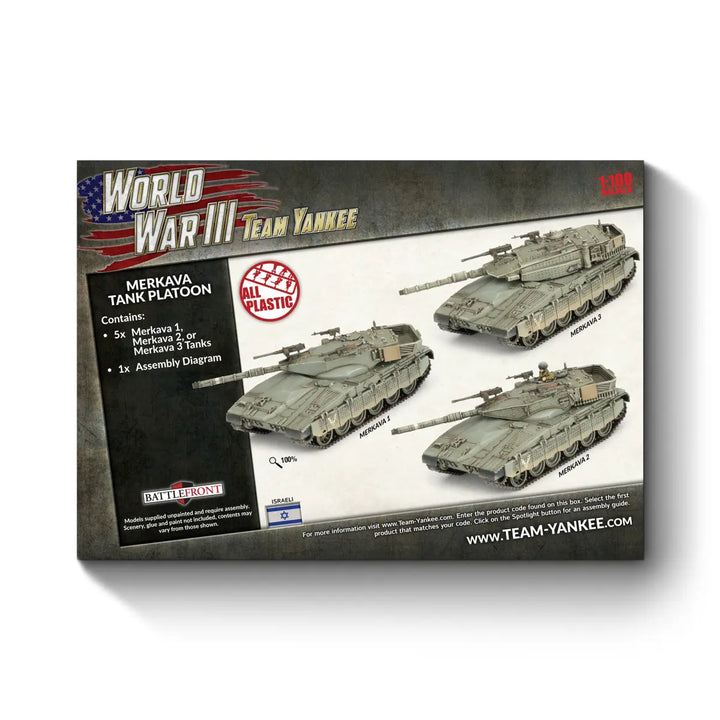 World War III: Team Yankee - Merkava 3 Tank Platoon (WWIII x5 Tanks Plastic) (TIBX10)