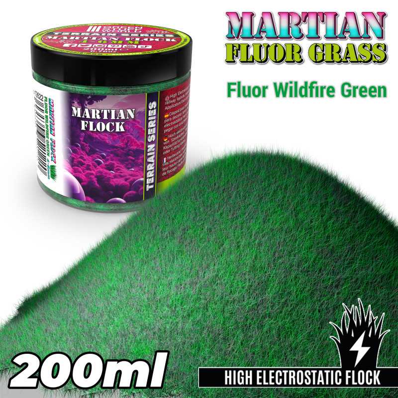 Martian Fluor Grass - Wildfire Green - 200ml (Green Stuff World)