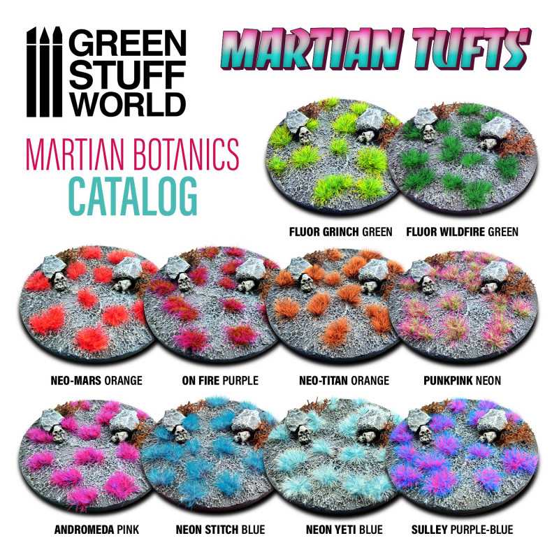 Martian Fluor Tufts - FLUOR WILDFIRE GREEN (Green Stuff World)