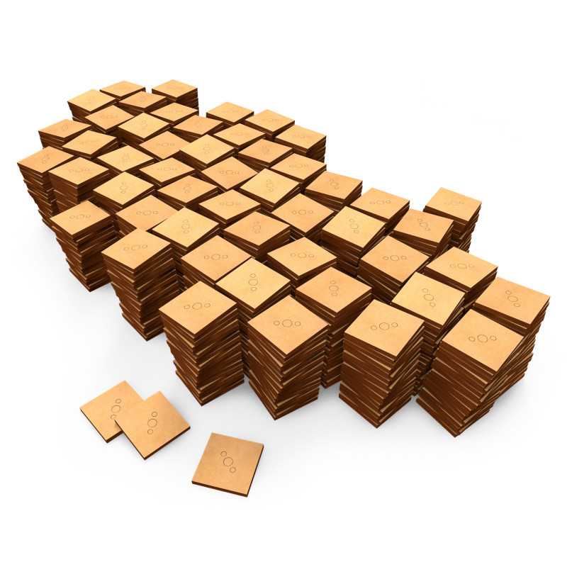 MDF Bases - Square 30 mm (Pack x500) (Green Stuff World)