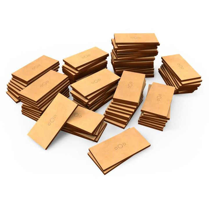 MDF Old World Bases - Rectangle 30x60mm (Pack x100) (Green Stuff World)