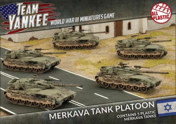 World War III: Team Yankee - Merkava Tank Platoon (WWIII x5 Tanks Plastic) (TIBX01)