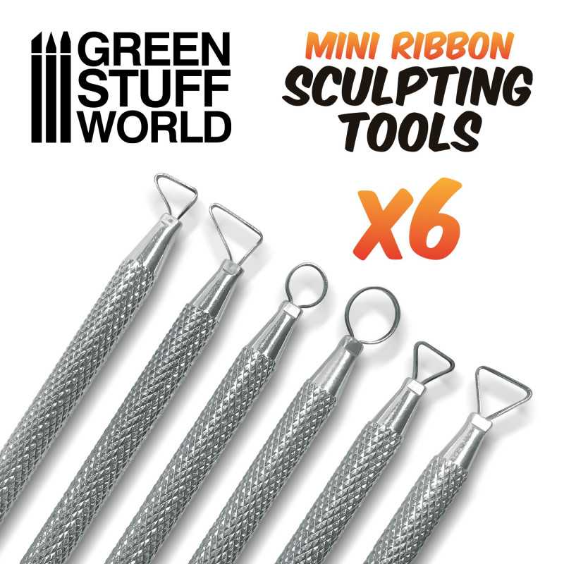 6x Mini Ribbon Sculpting Tool Set (Green Stuff World)