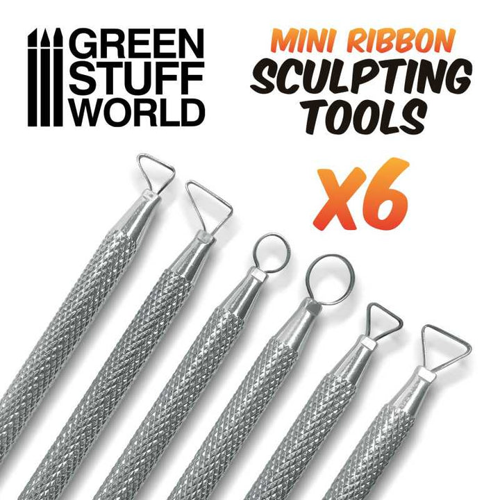 6x Mini Ribbon Sculpting Tool Set (Green Stuff World)