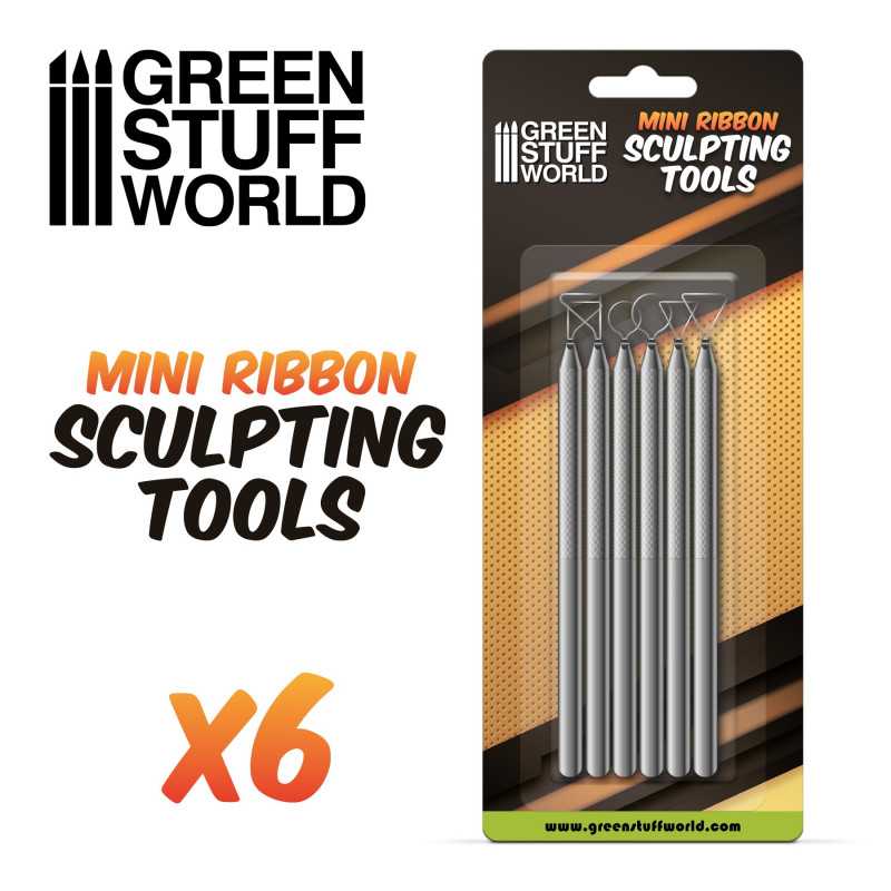 6x Mini Ribbon Sculpting Tool Set (Green Stuff World)
