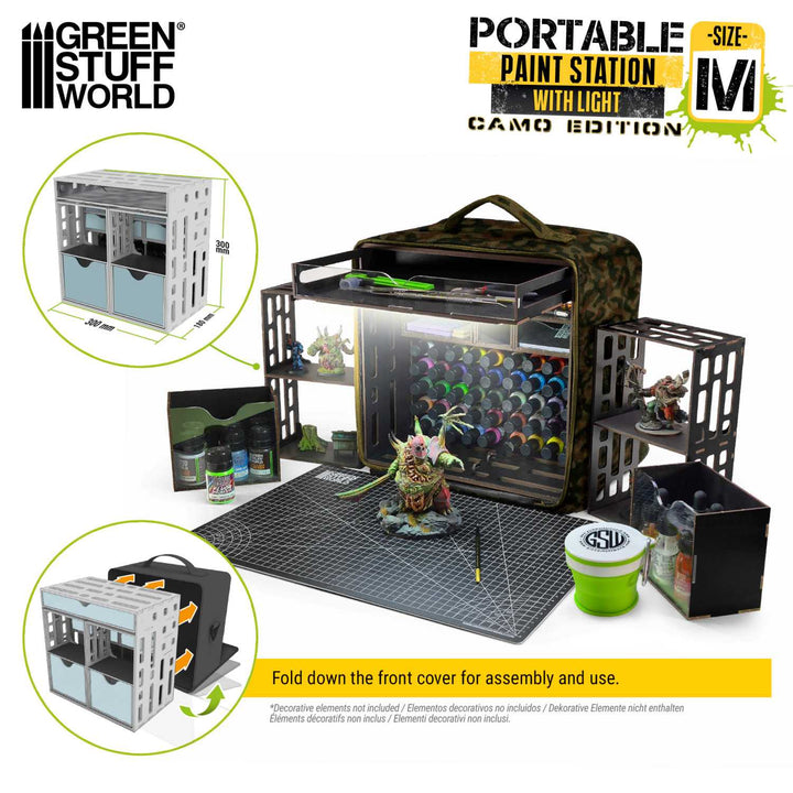 Miniature Portable Paint Station - Camouflage (Green Stuff World)