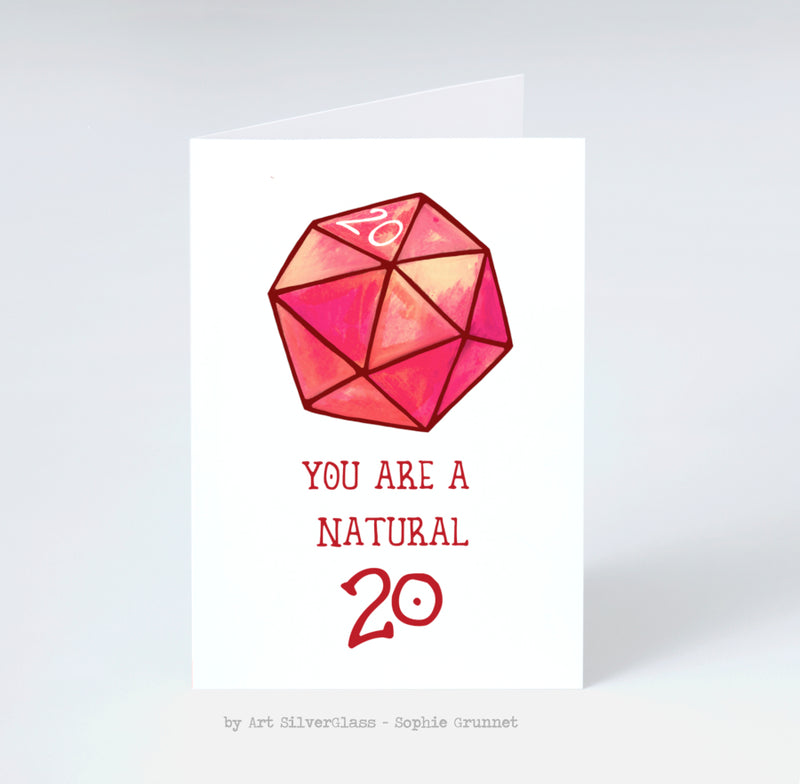 Greeting Card: You are a natural 20