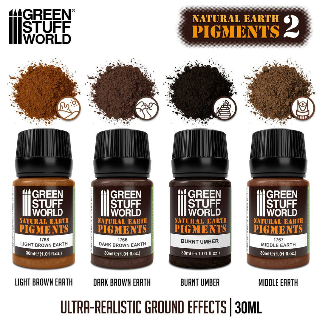 Natural Earth pigments Set 30ml - No. 2 (Green Stuff World)
