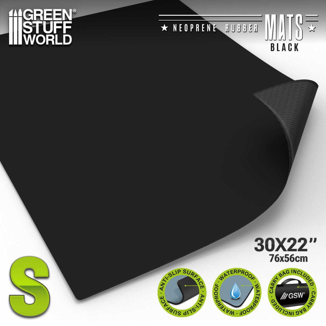 Neoprene Board Game Mat 22x30" Black (56x76 cm) (Green Stuff World)