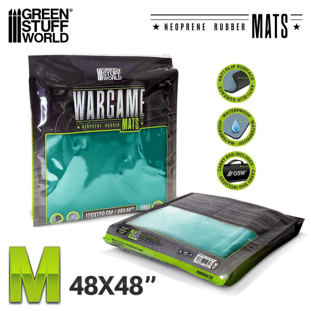 Neoprene Board Game Mat 4x4' Turquoise (120x120cm) (Green Stuff World)