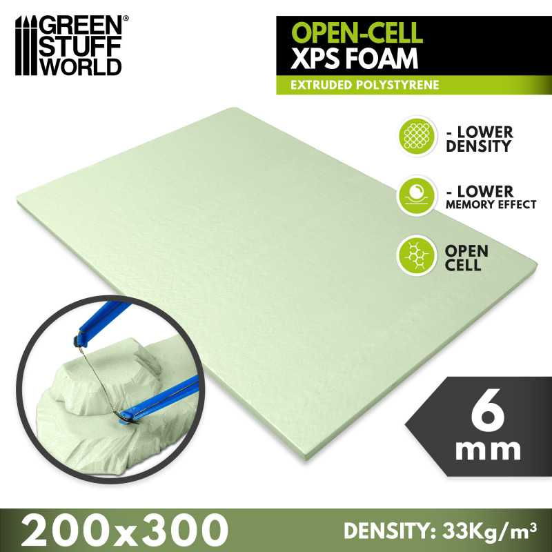 Open-Cell XPS Foam 6 mm (Green Stuff World)