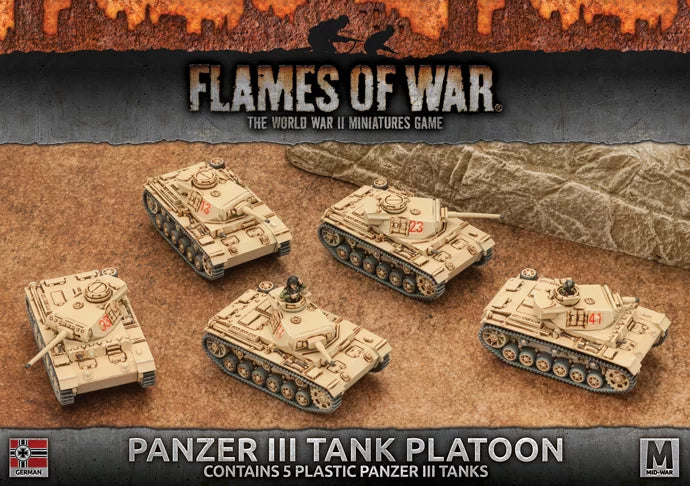 Flames of War: Panzer III Tank Platoon (Plastic) (GBX96)