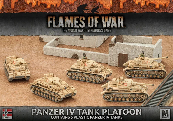 Flames of War: Panzer IV Tank Platoon (Plastic) (GBX97)