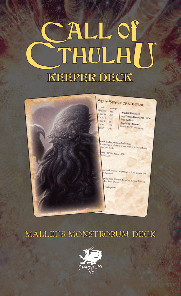 Call of Cthulhu (7th Edition): Malleus Monstrorum Deck