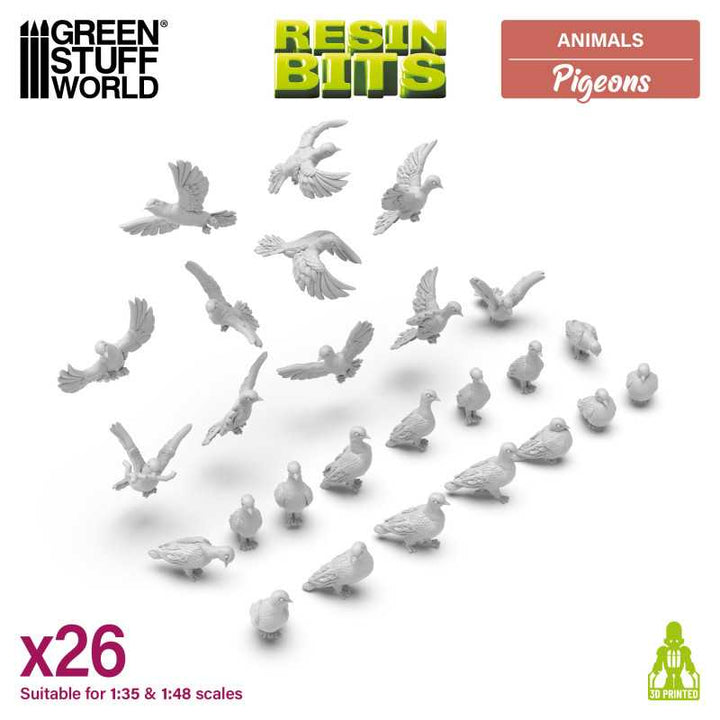 Pigeons 1:48-1:35 (Green Stuff World)