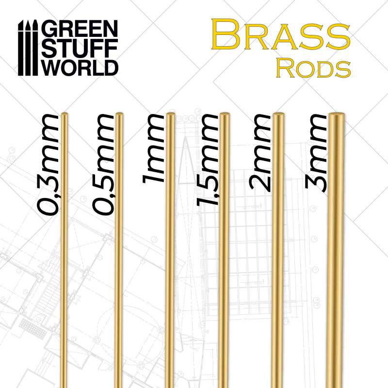 Pinning Brass Rods 3mm (Green Stuff World)