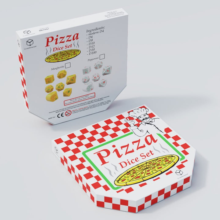 Pizza Dice Set: Pepperoni (Q-Workshop) (RPIZ02)