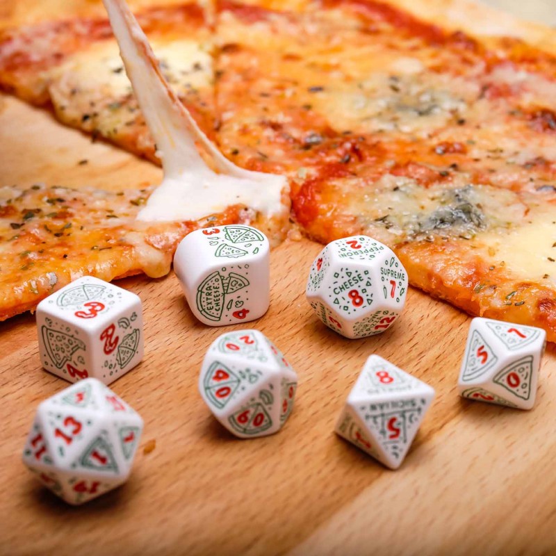 Pizza Dice Set: Pepperoni (Q-Workshop) (RPIZ02)