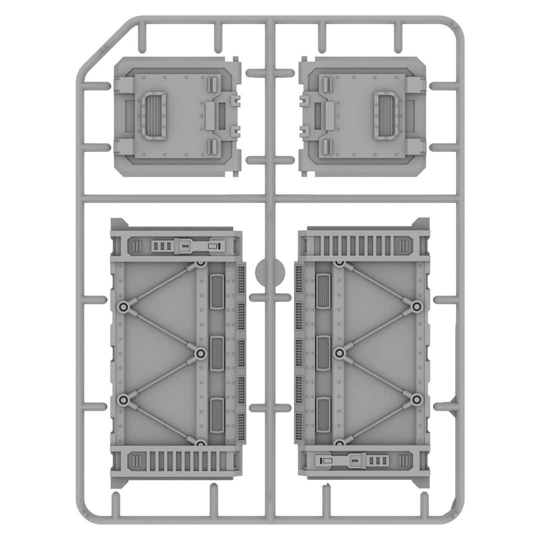 Plastic Sci-fi armored container (Pack x2) (Green Stuff World)