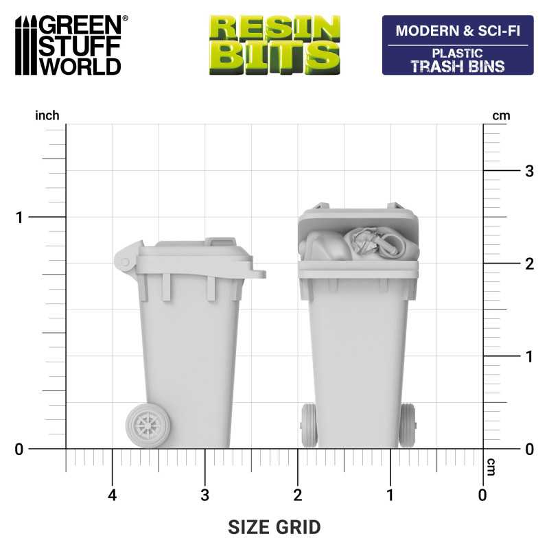 Plastic Trash Bins (Green Stuff World)