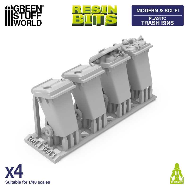 Plastic Trash Bins (Green Stuff World)