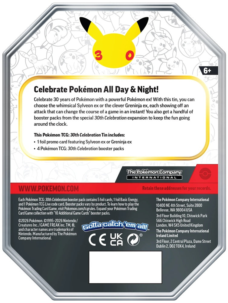 Pokemon TCG: ME05.5 30th Celebration - Collector's Tin Box Greninja