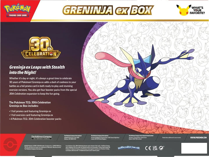 Pokemon TCG: ME05.5 30th Celebration - ex Box Greninja