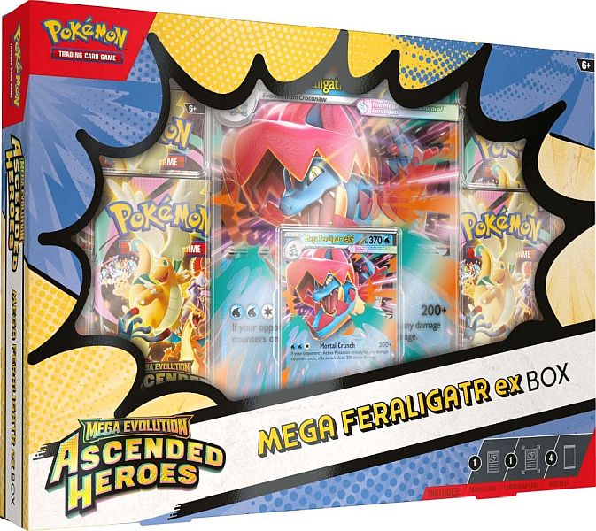 Pokemon TCG: ME02.5 Ascended Heroes ex Box - Mega Feraligatr