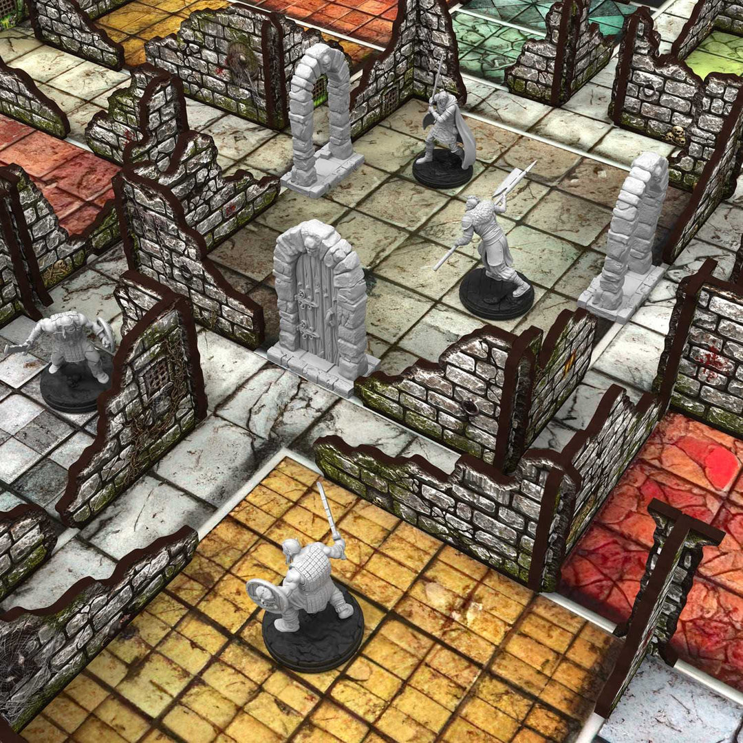 Pre-painted fantasy dungeon walls (Green Stuff World)
