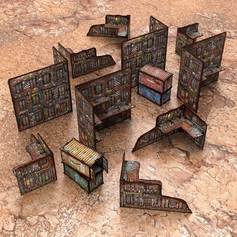 Pre-Painted Foldable WTC terrain pack - Orks (Green Stuff World)
