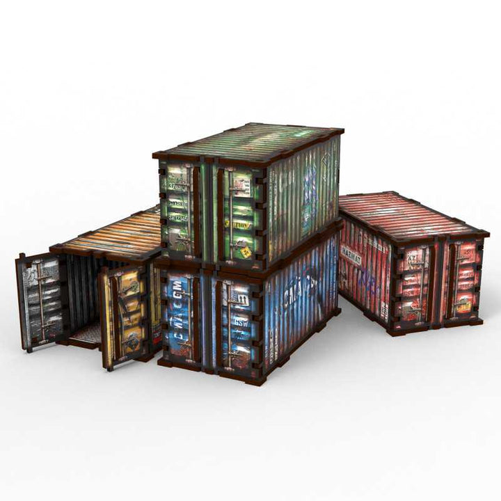 Pre-painted WTC container (Pack x4) (Green Stuff World)