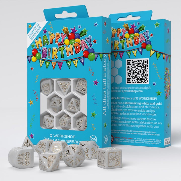 Q WORKSHOP 20 years: Happy Birthday Dice Set (Q-Workshop) (S20Y03)