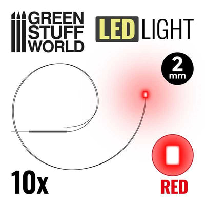 Red LED Lights - 2mm (Green Stuff World)