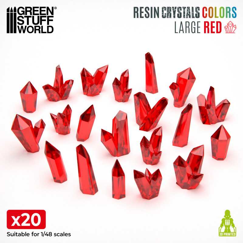 Red Resin Crystals - Large (Green Stuff World)