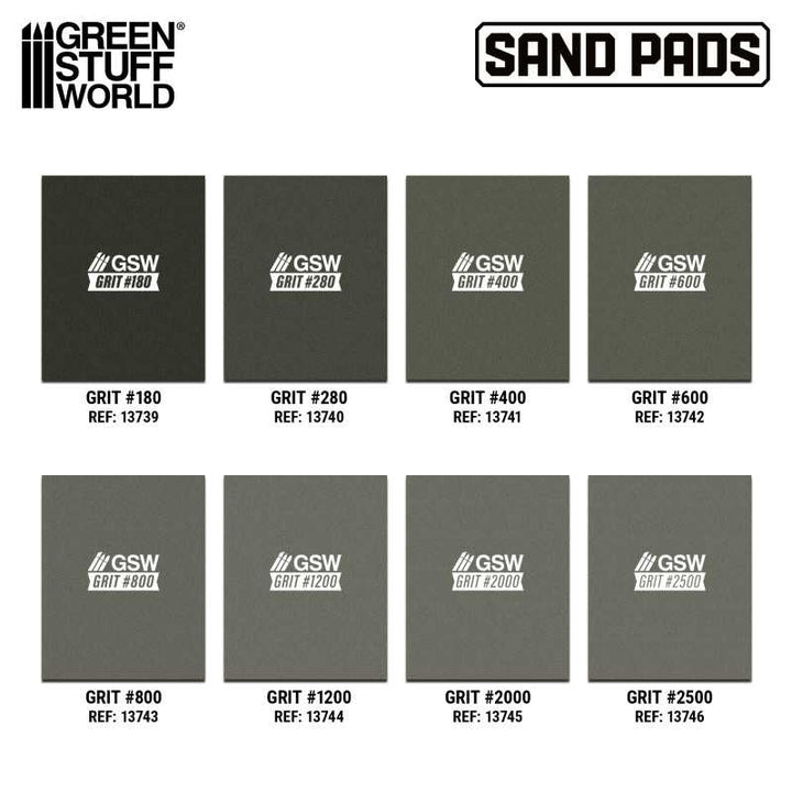 Rigid Sanding Pads 2000 grit (Green Stuff World)