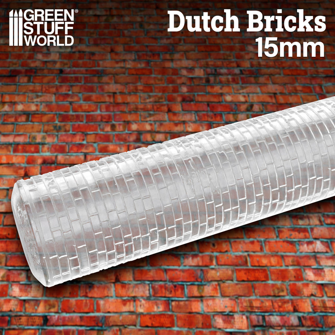 Rolling Pin DUTCH Bricks 15mm (Green Stuff World)