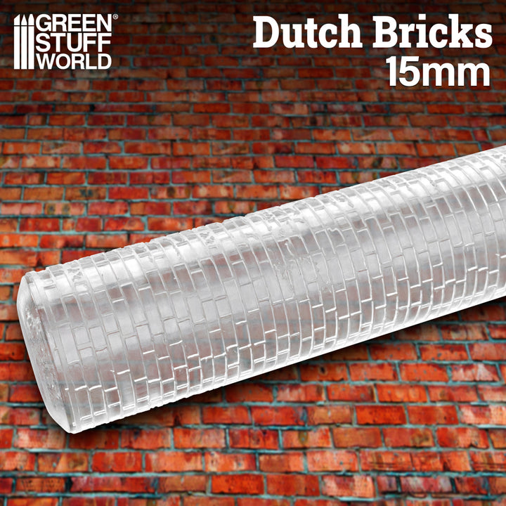 Rolling Pin DUTCH Bricks 15mm (Green Stuff World)